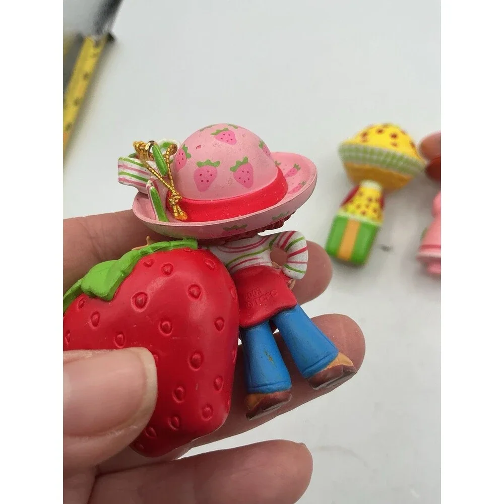 Strawberry Shortcake Christmas Ornament Lot VTG 2003 2004 TCFC Holiday Decor